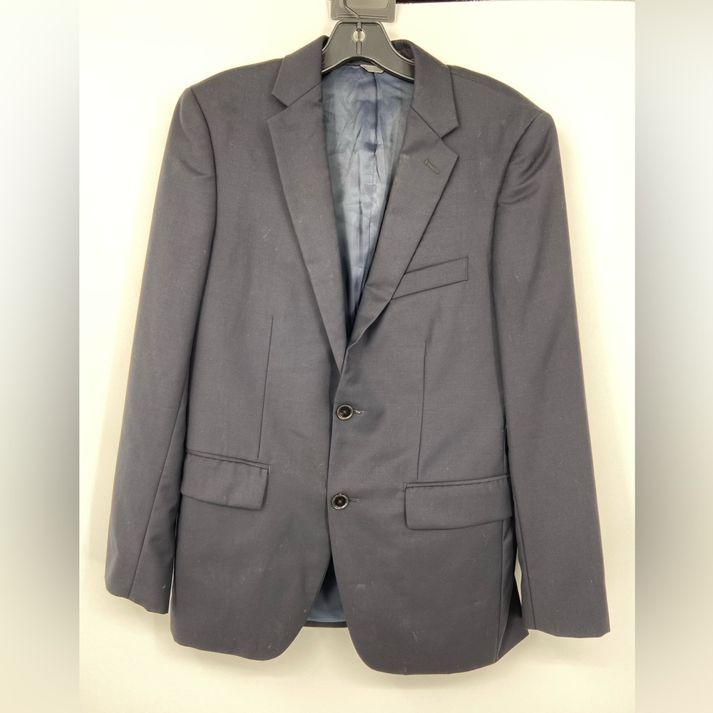 Indochino Men’s Traditional Navy Blue Blazer, Wool, size Small